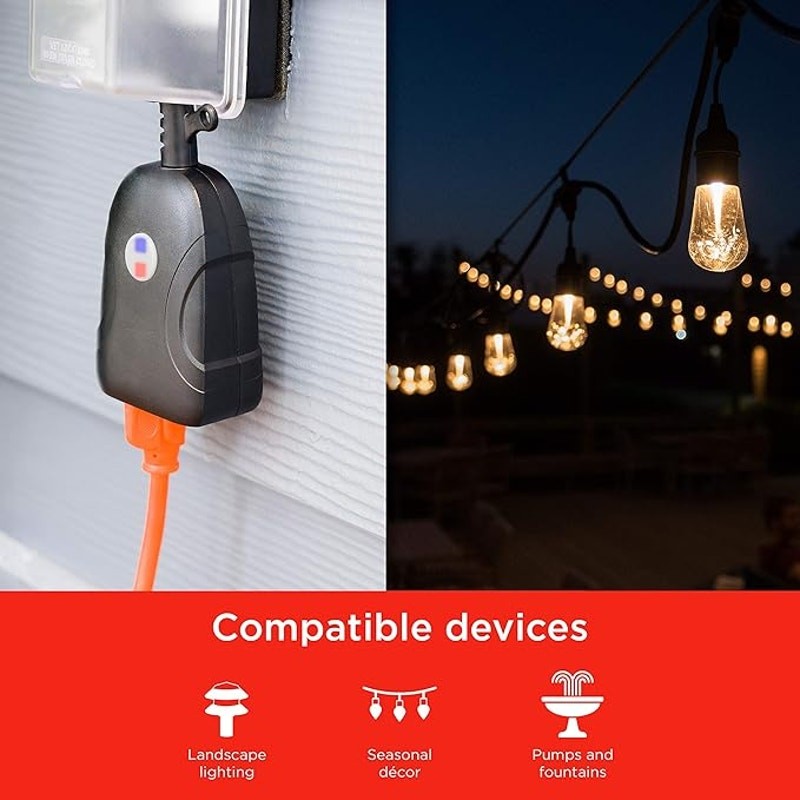 Feit Electric Smart Wi-Fi Dual Outlet Outdoor Plug Alexa Google
