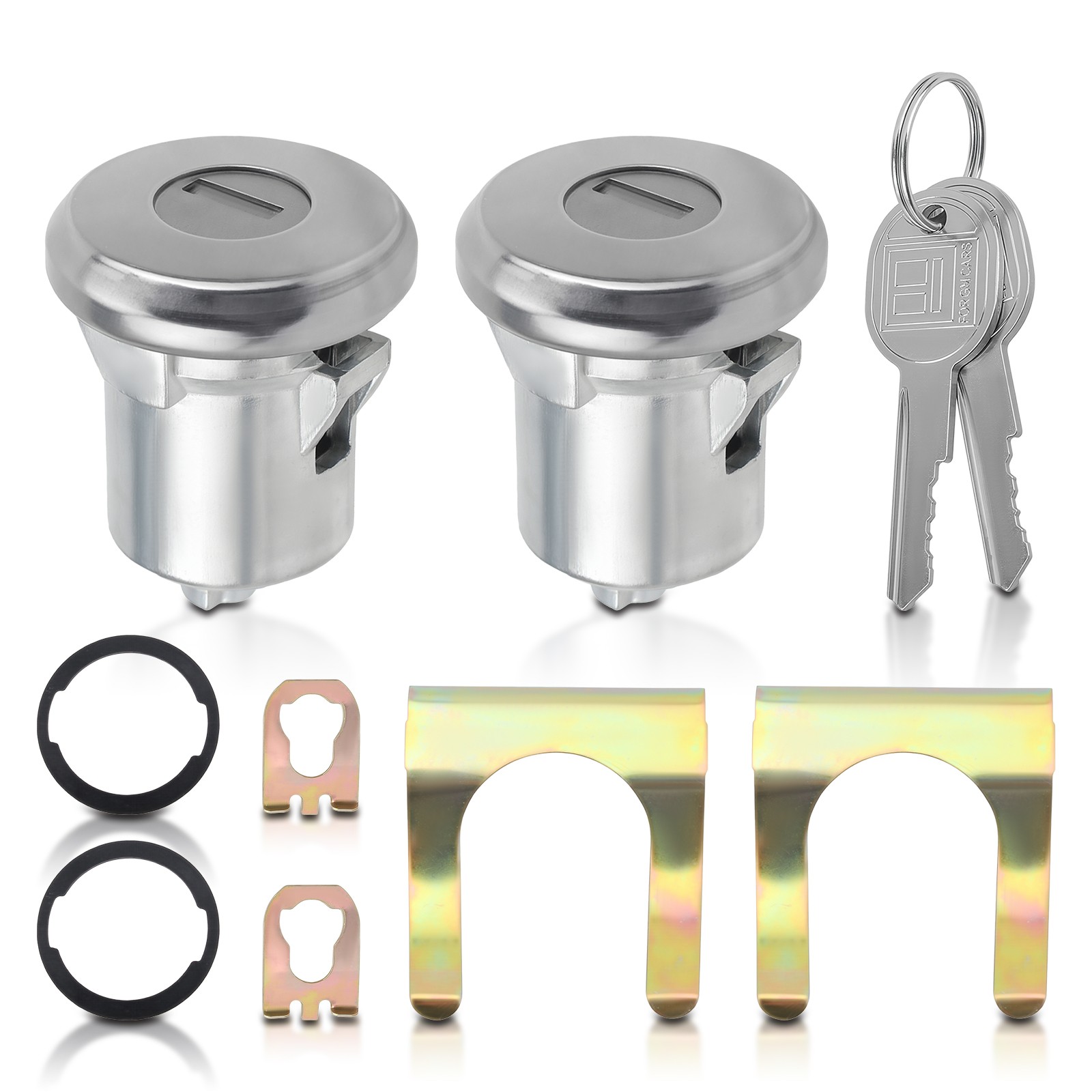 Pair of 2 Door Lock Cylinder Set For Chevy Chevrolet GMC Truck SUV Oldsmobile US