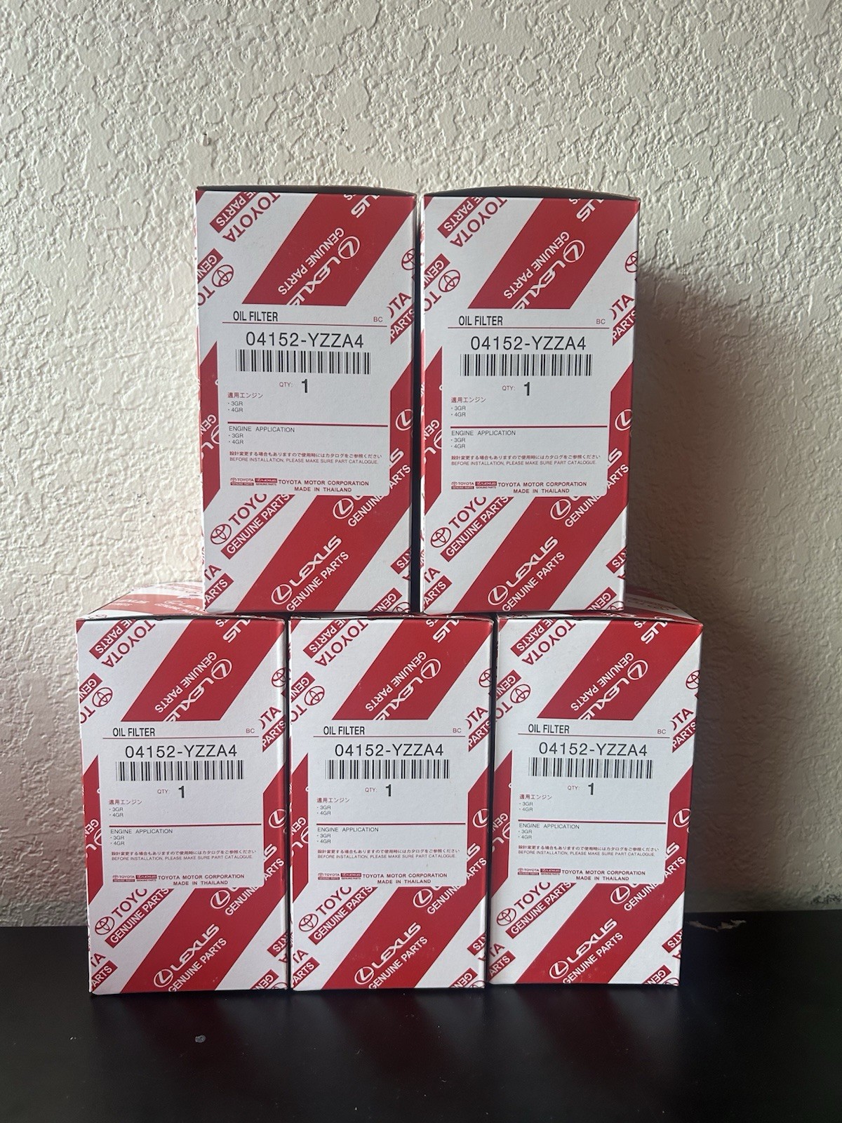 04152-YZZA4 Toyota OEM Oil Filter Genuine Factory 5 Pack Fast Ship