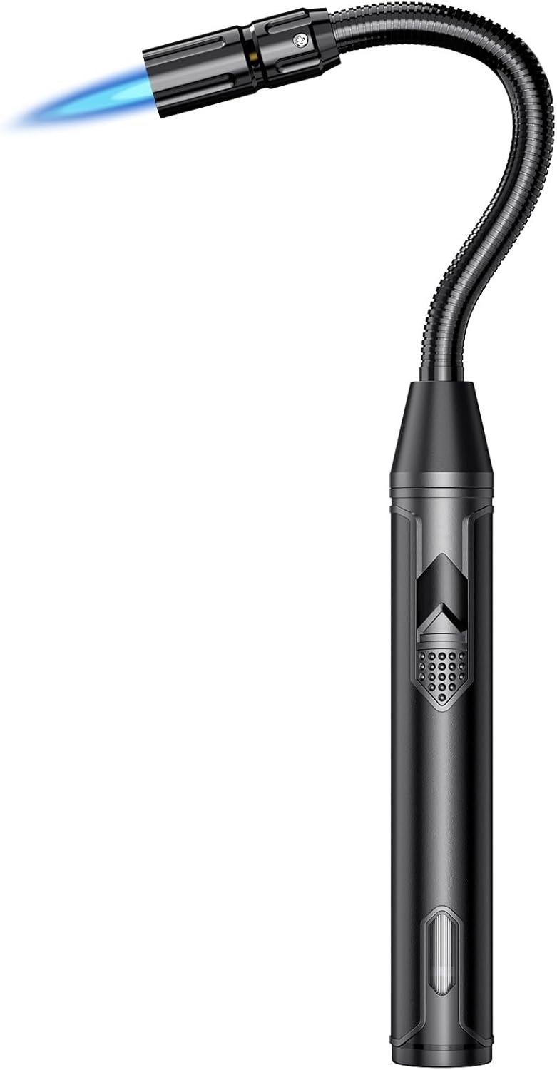 Torch Lighter Refillable Butane Lighter Long Flexible Neck Multipurpose Lighter