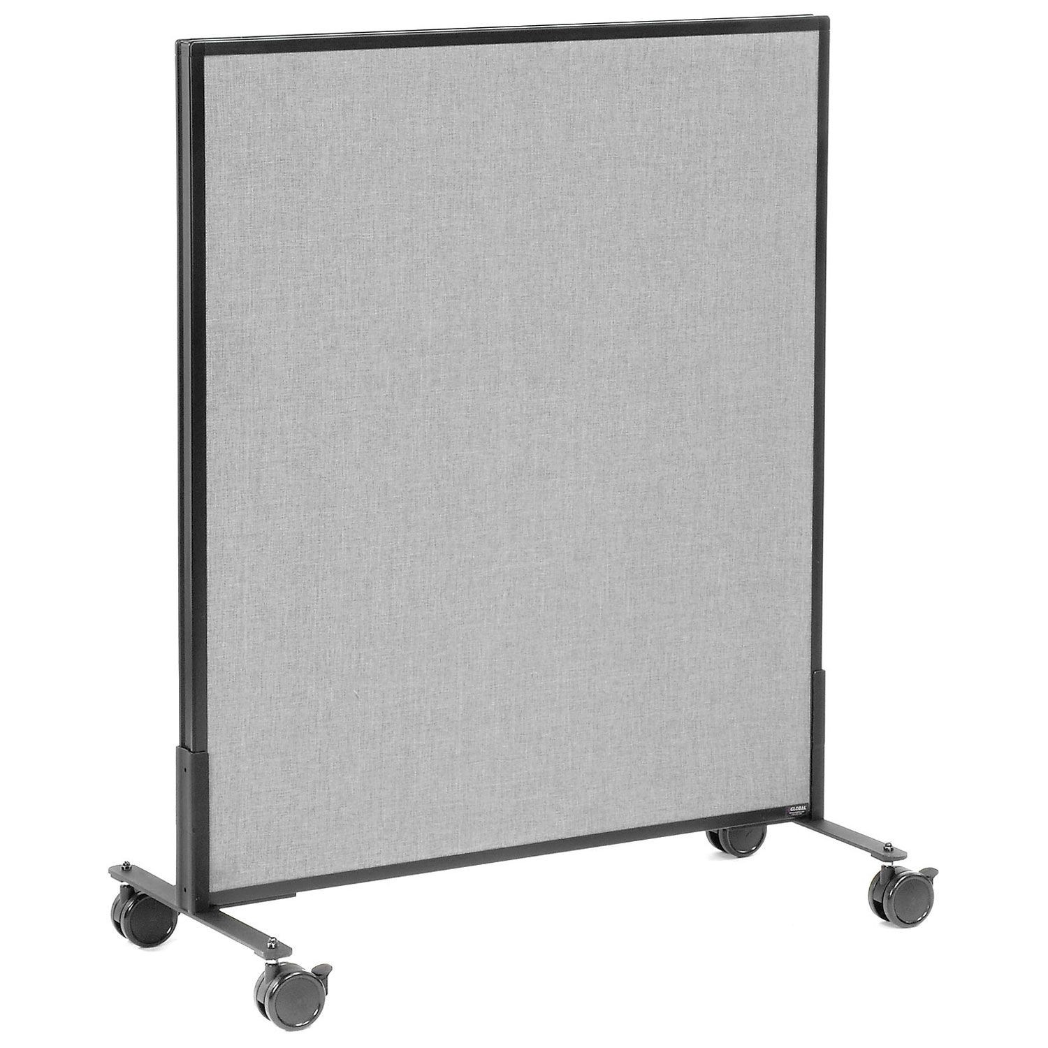 36-1/4"W x 45"H Mobile Office Partition Panel Gray