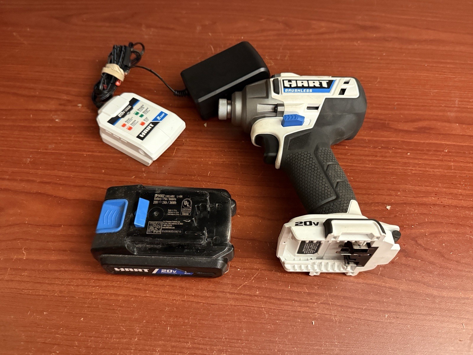 HART HPID26 20V 1/4" GEN 2 Brushless Impact Driver W/ Battery & Charger