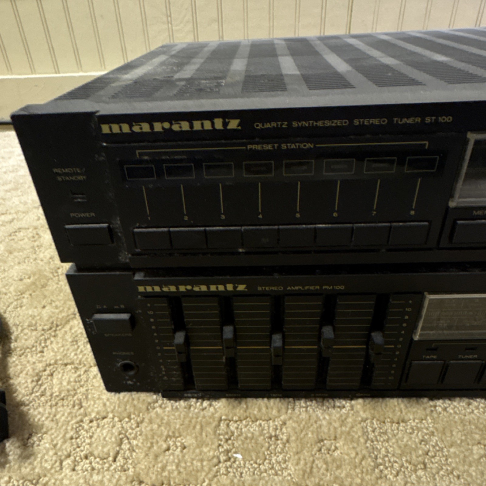 Marantz TA100 Stereo Receiver, ST100 Tuner & PM100 Amplifier Black