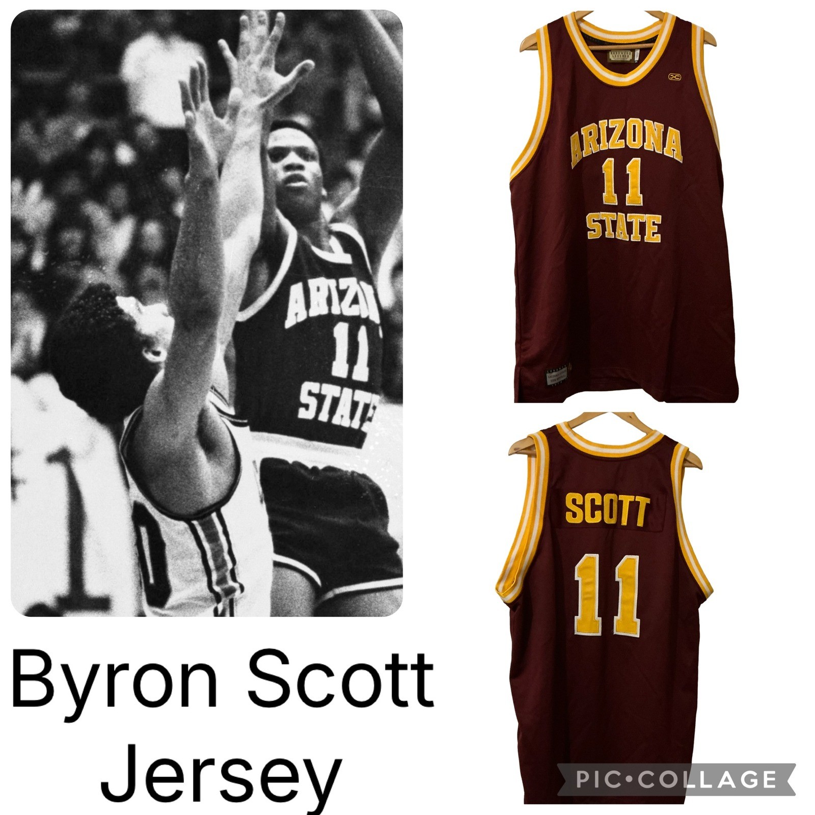 Hardwood Legends Byron Scott Arizona Sun Devils Basketball Jersey - XXL