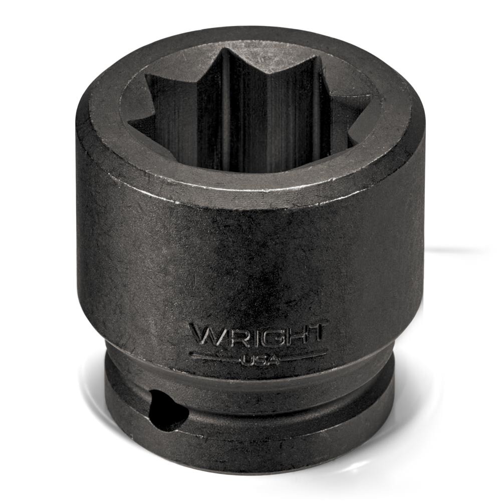 Wright 6876 3/4" Drive Double Square Standard Impact Socket 8-Pt SAE 1-1/8"