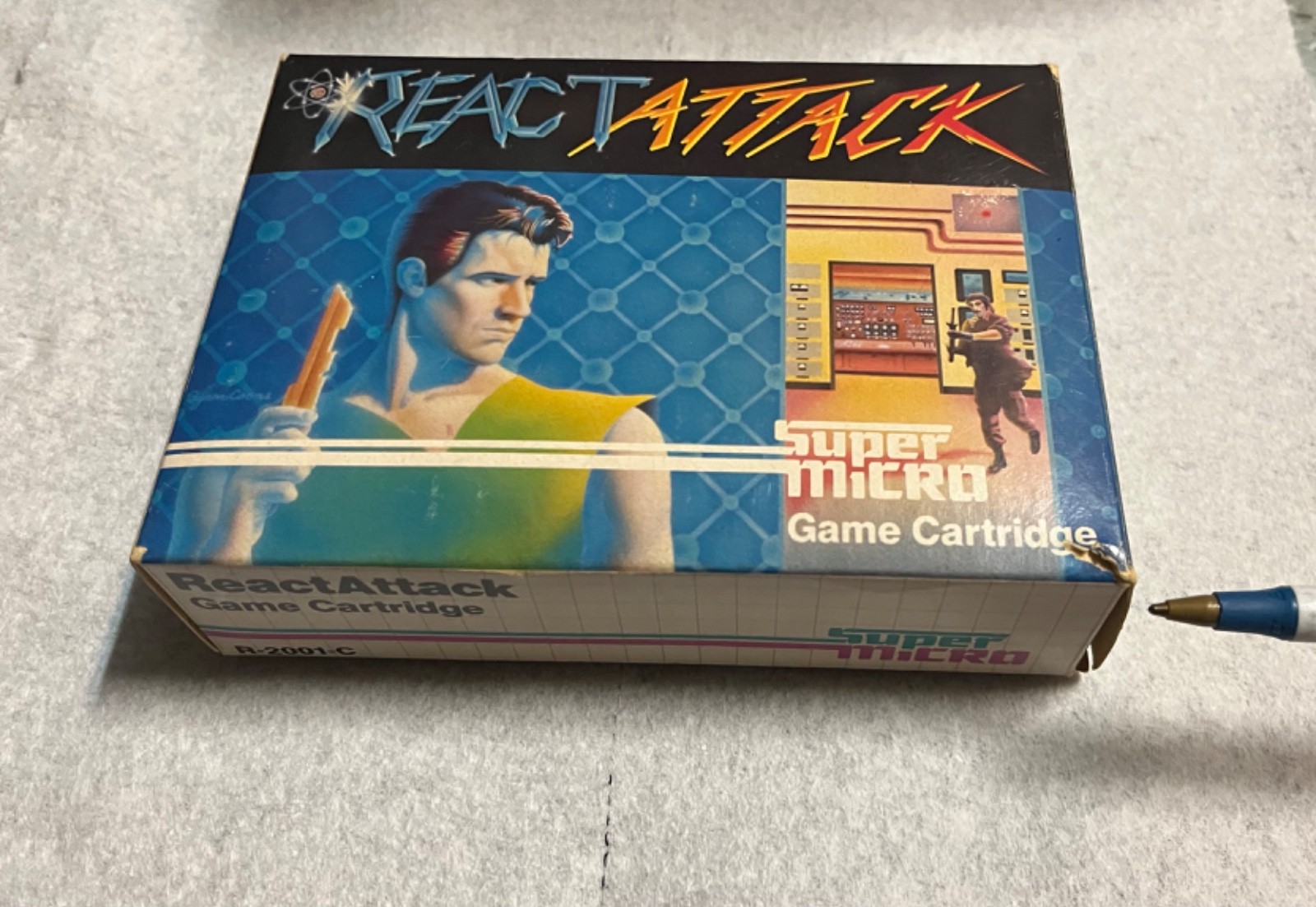 HTF 1983 Palmtex React Attack Home Computer Software Super Micro Cartridge Game
