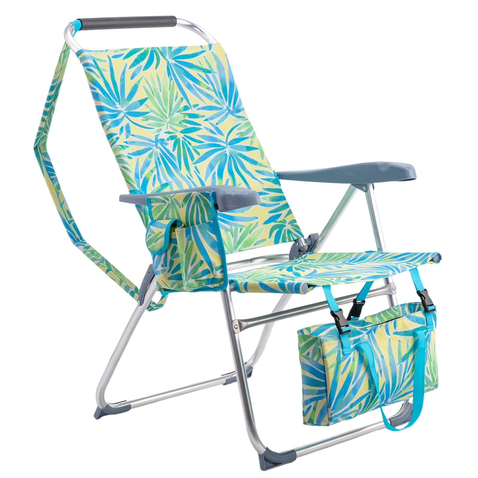 17 Inch Seat Height Beach Chair for Adults, Folding Portable Camping Chair