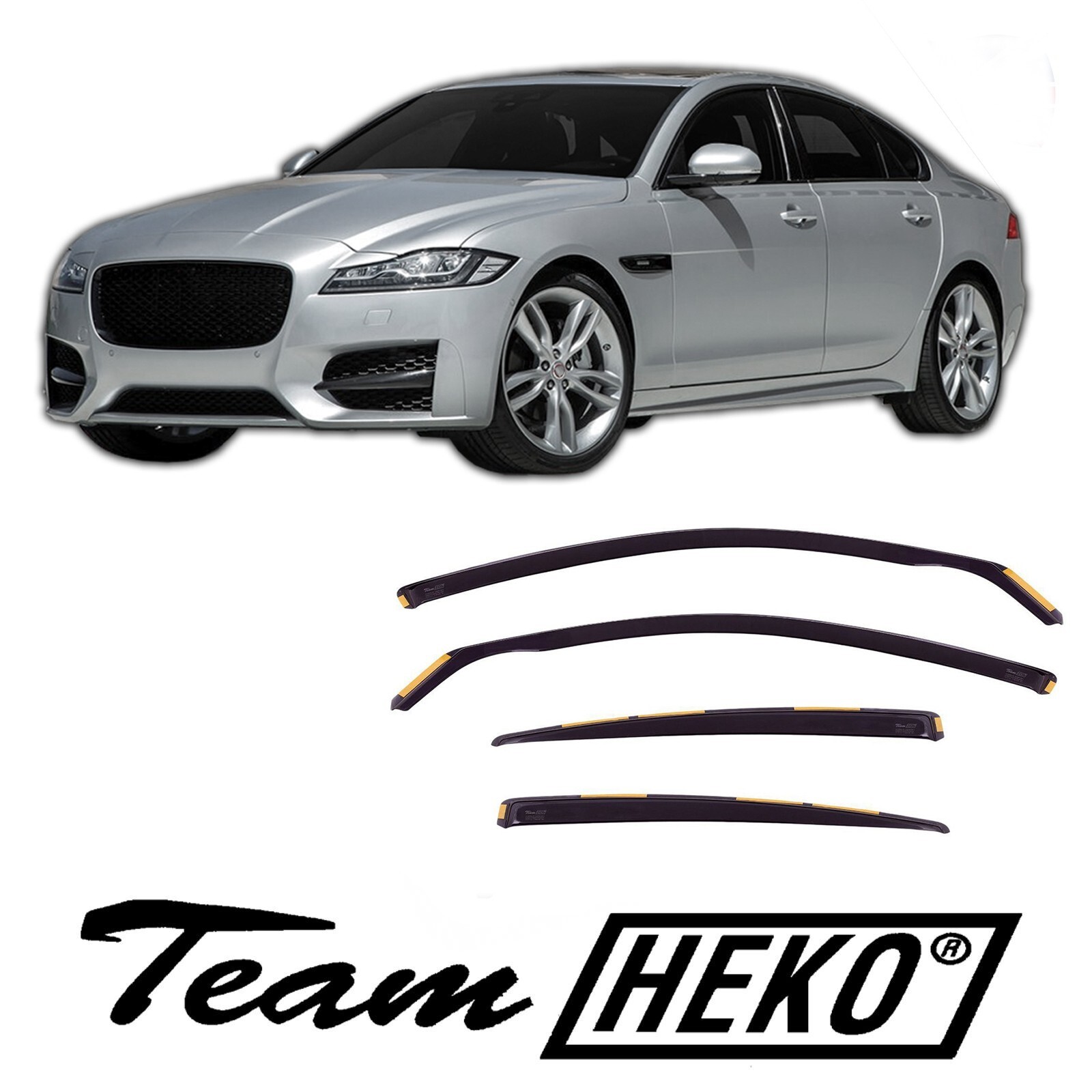 Wind Deflectors In Channel For Jaguar XF X260 2016-2019 Sun Visors Rain Guard