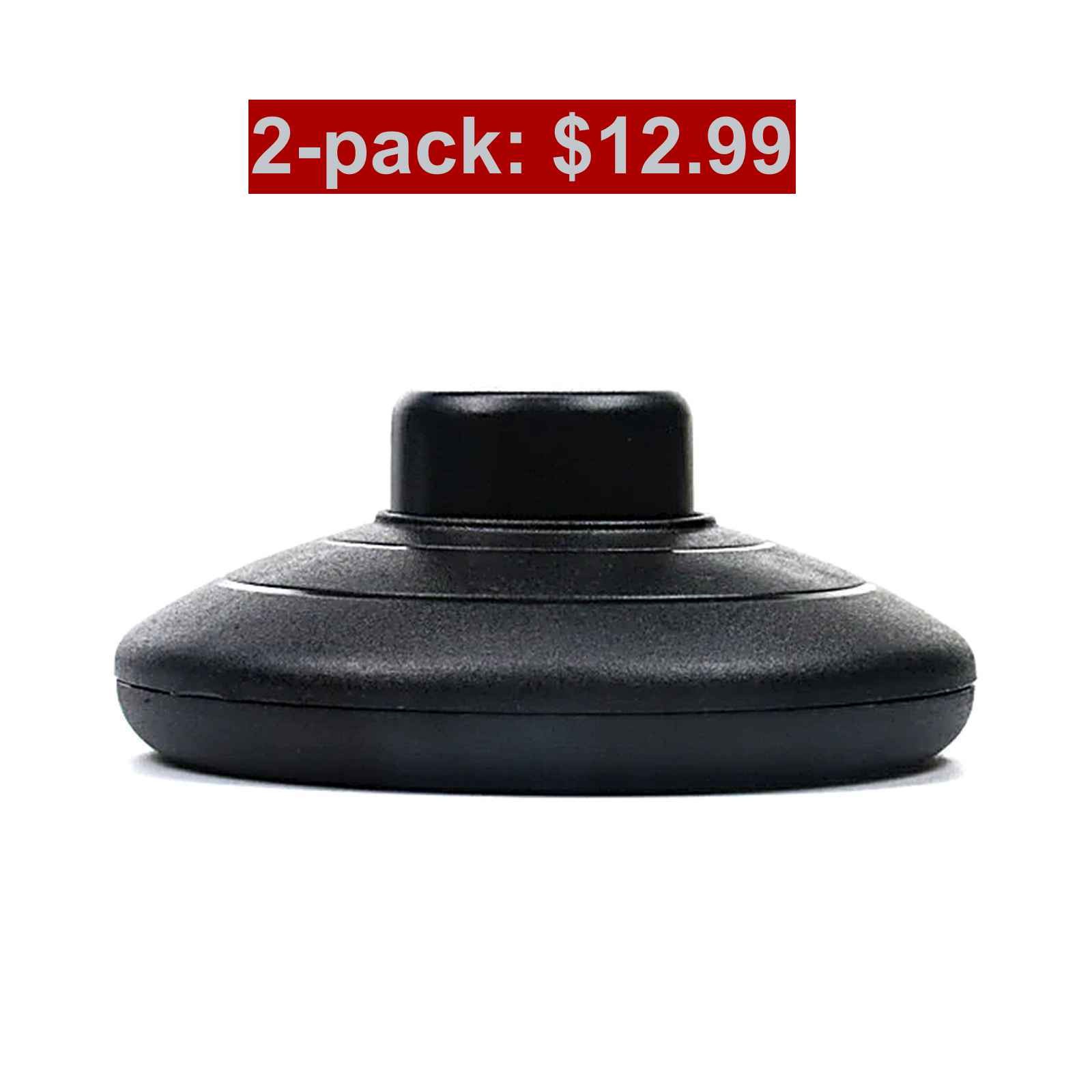 2-pack Black Round Foot Switch Push Button ON/OFF Inline Lamp Cord Replacement