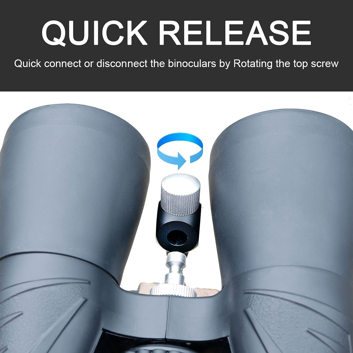 Binocular Tirpod Adapter Quick Release 1/4-20Inch Threading Detachable Mount Acc
