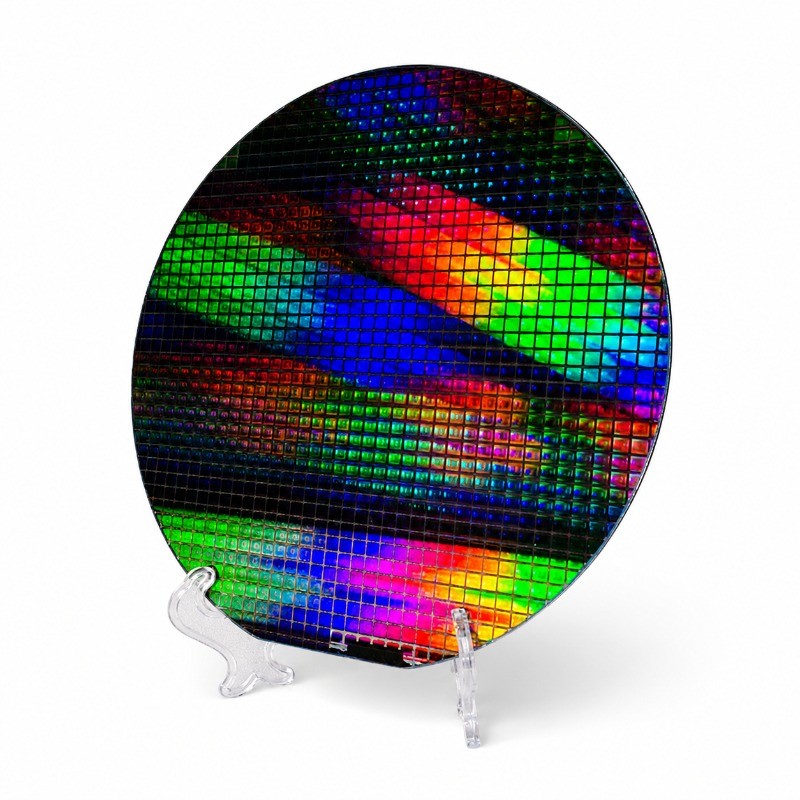 8 Inch Silicon Wafer with Stand Semiconductor Display Collection