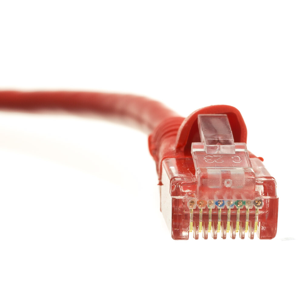Pack of 5 Cables Snagless 6 Foot Cat5e Red Network Ethernet Patch Cable