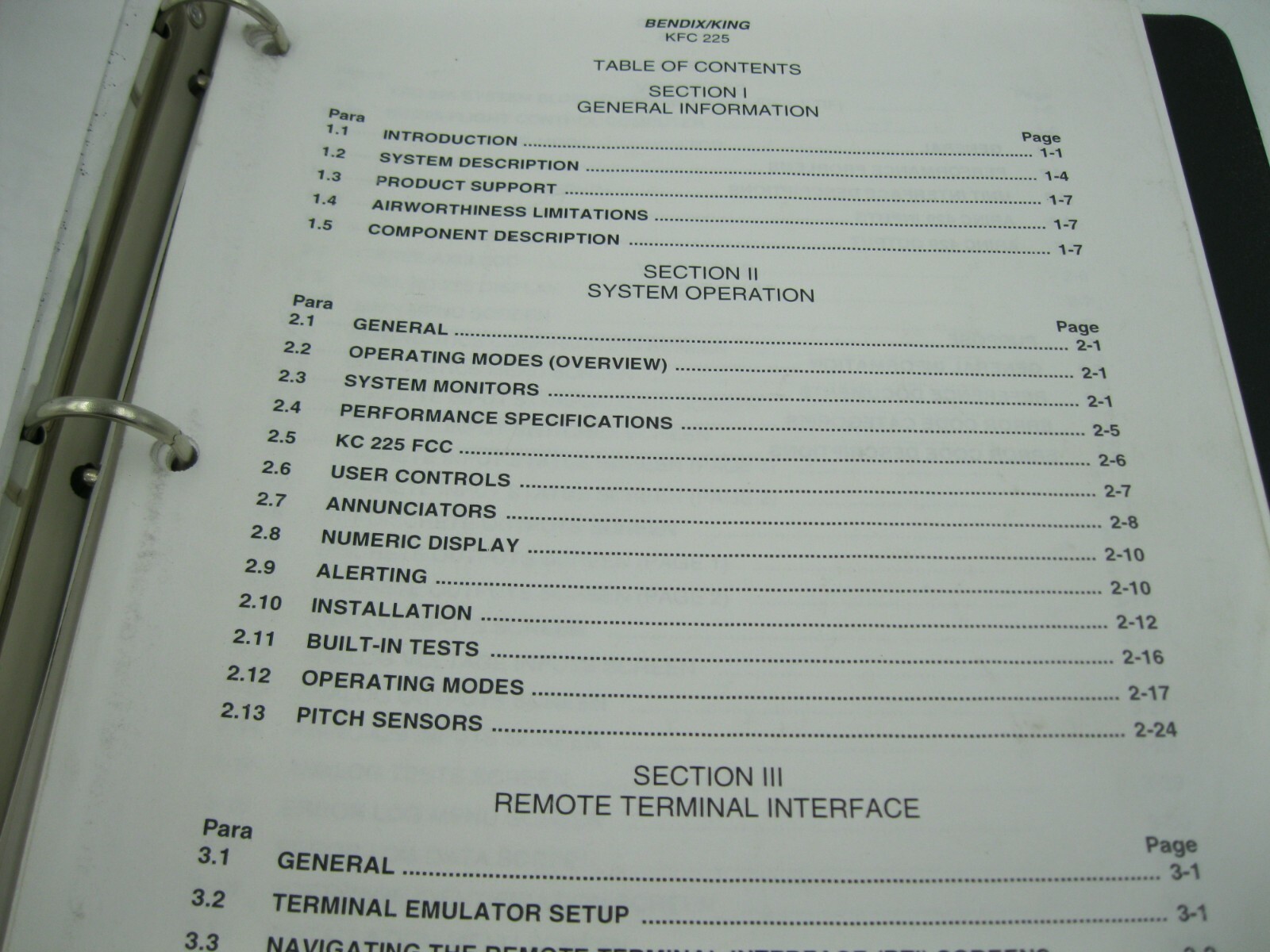 Bendix King KFC-225 Manual