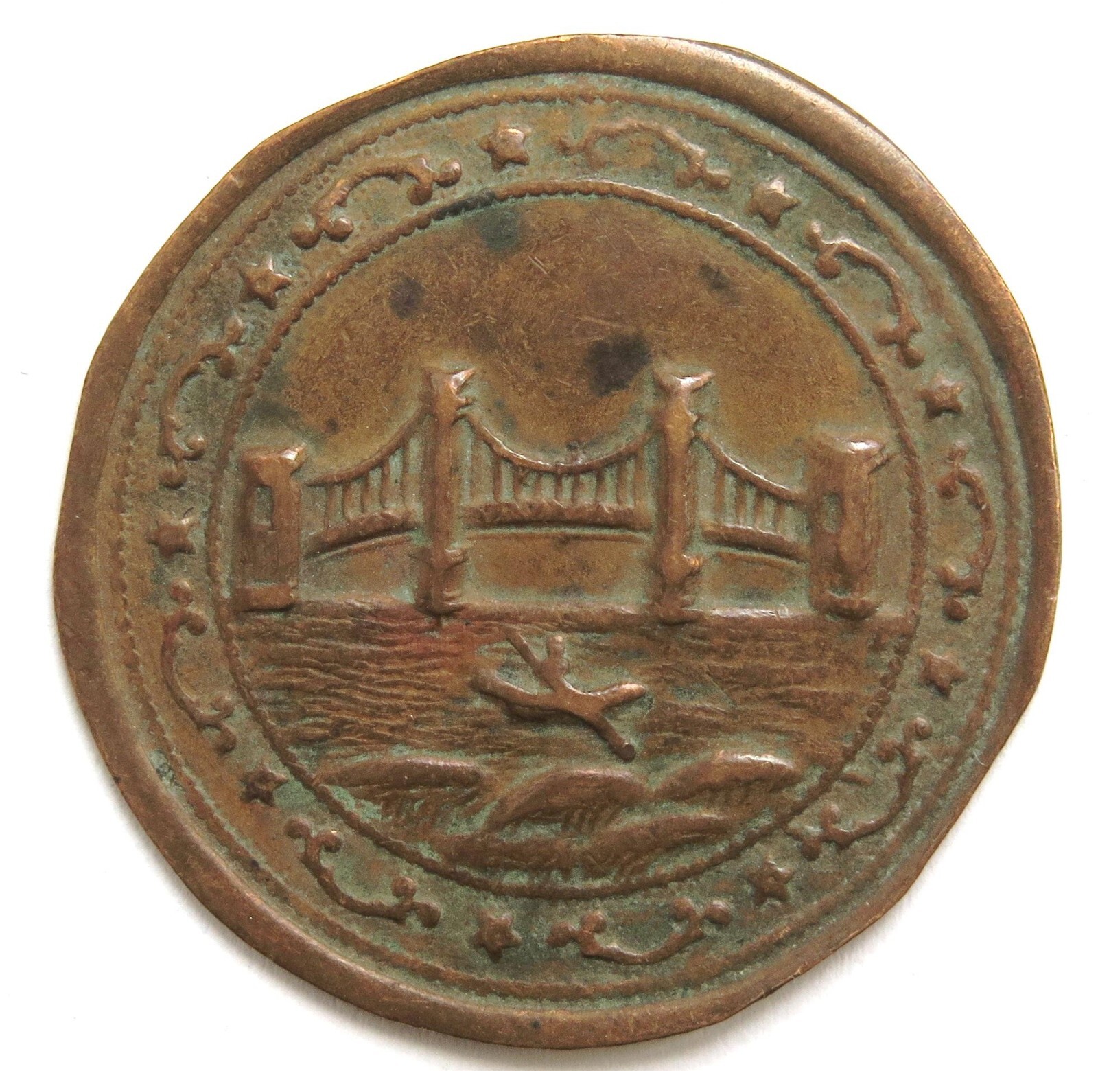 [R3370] Jeton O. J. (Selon 1849), Budapest, Zugangsberechtigung Kettenbrücke