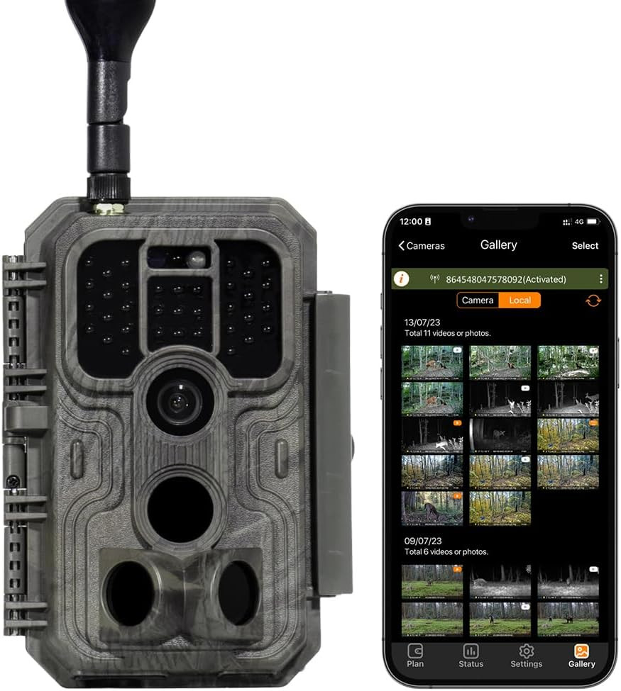 Trail Camera Cellular S950, 4G LTE, Full Video Preview, No-Glow 100Ft Night Visi
