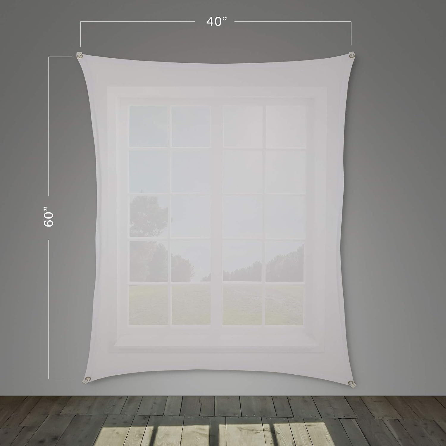 Holographic Rear Projection Screen with Mounting Hardware for Projecting Hallowe