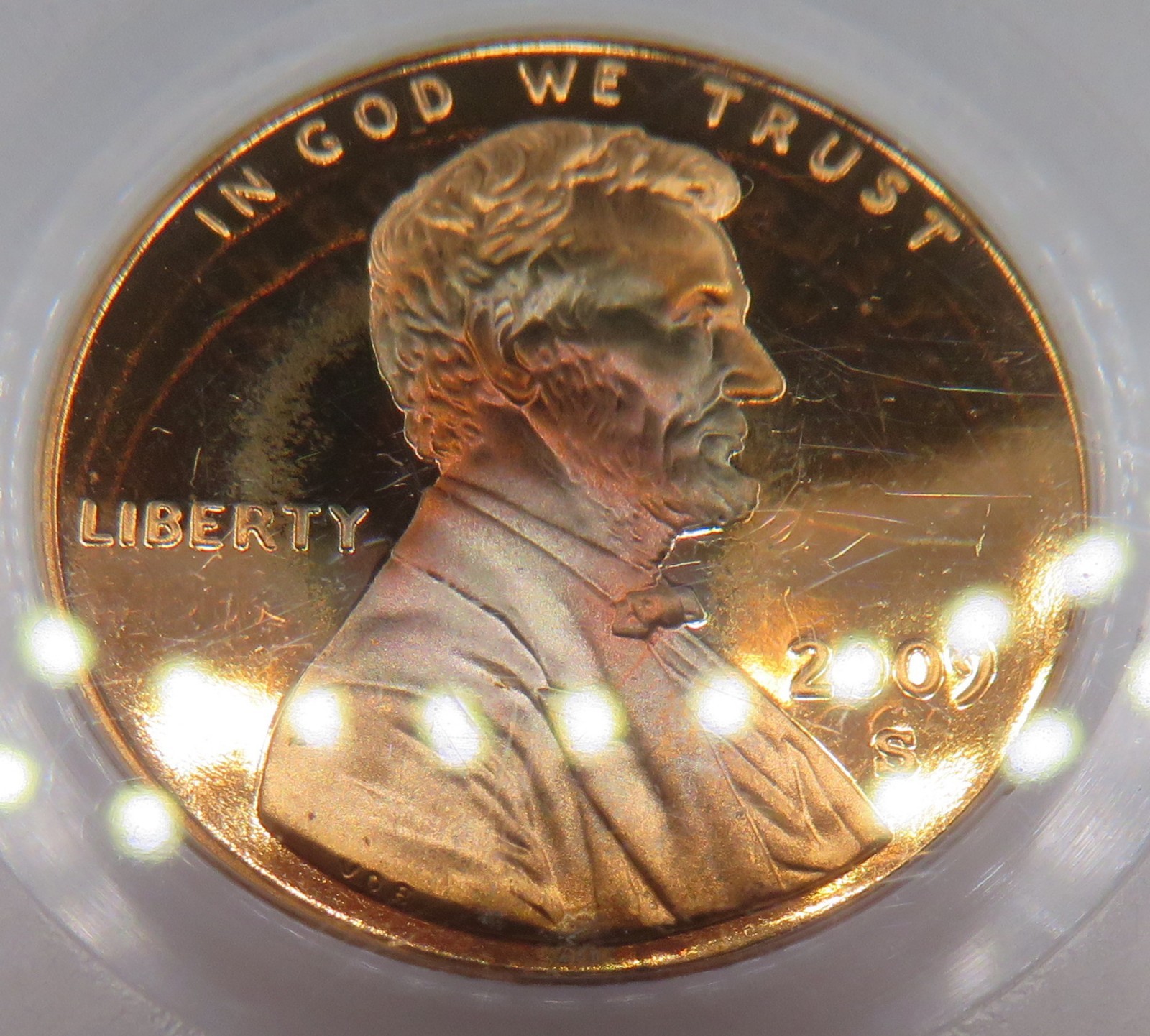 2009-S Lincoln Cent Presidency PR69 RD DCAM PCGS Toned, Toning, Toner