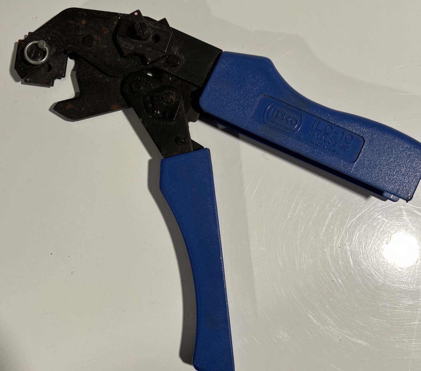 ILSCO ILC-10 Wire Ratchet Hand Operated Crimper Made In USA Free Shipping