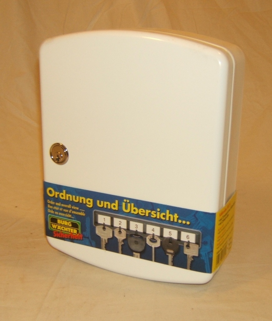 Burg Wachter Key Cabinet 10in x 8in x 3in 24 Keys German Made KB24 Steel