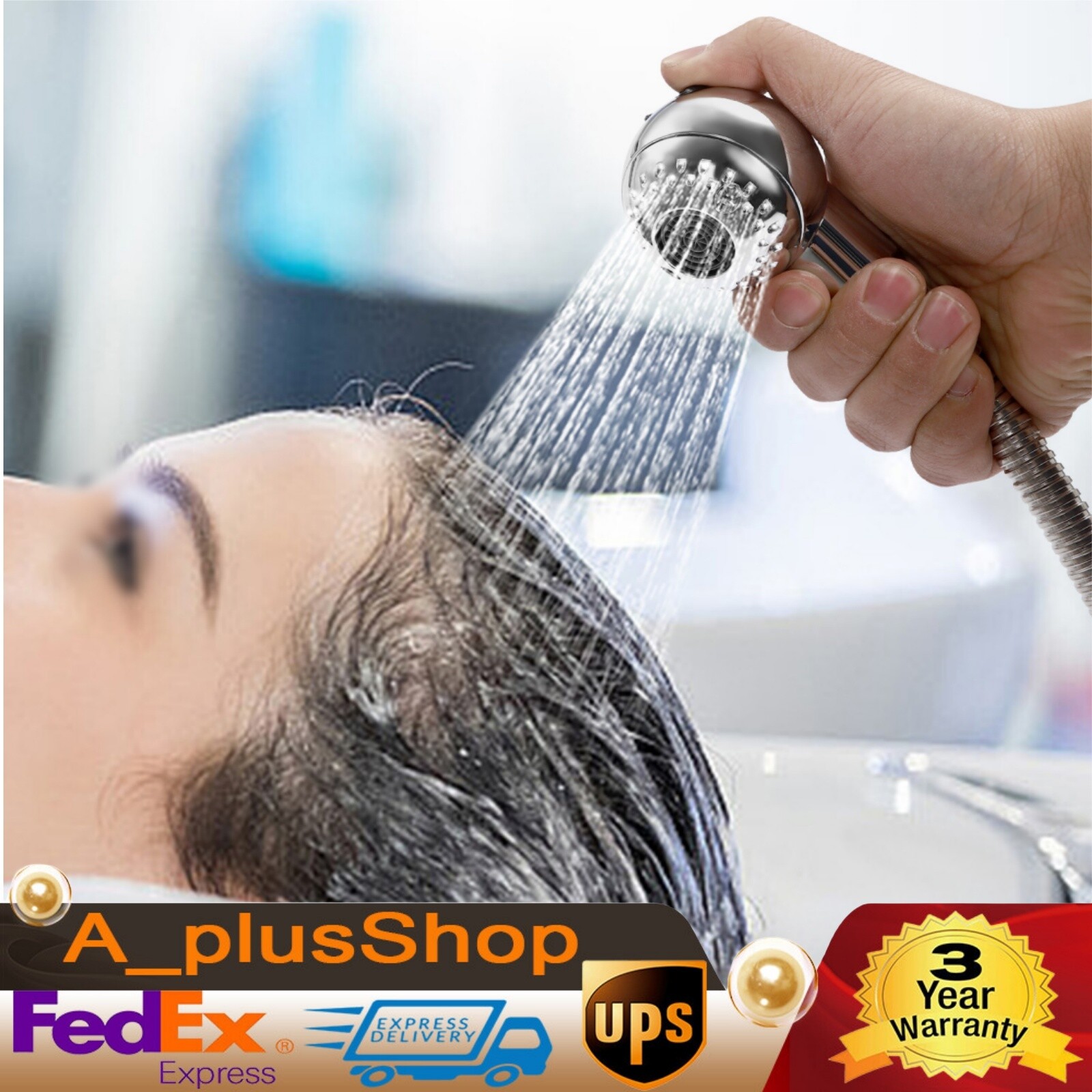 120cm Salon Shampoo Beauty Bath Bowl Sink Faucet Shower Tub Spray Hose Kits NEW
