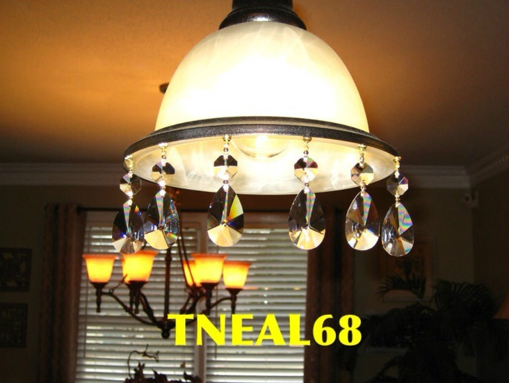 6 REAL CRYSTAL Magnetic Teardrop Pear 3D Shape  Wedding Chandelier Lamp Ornament