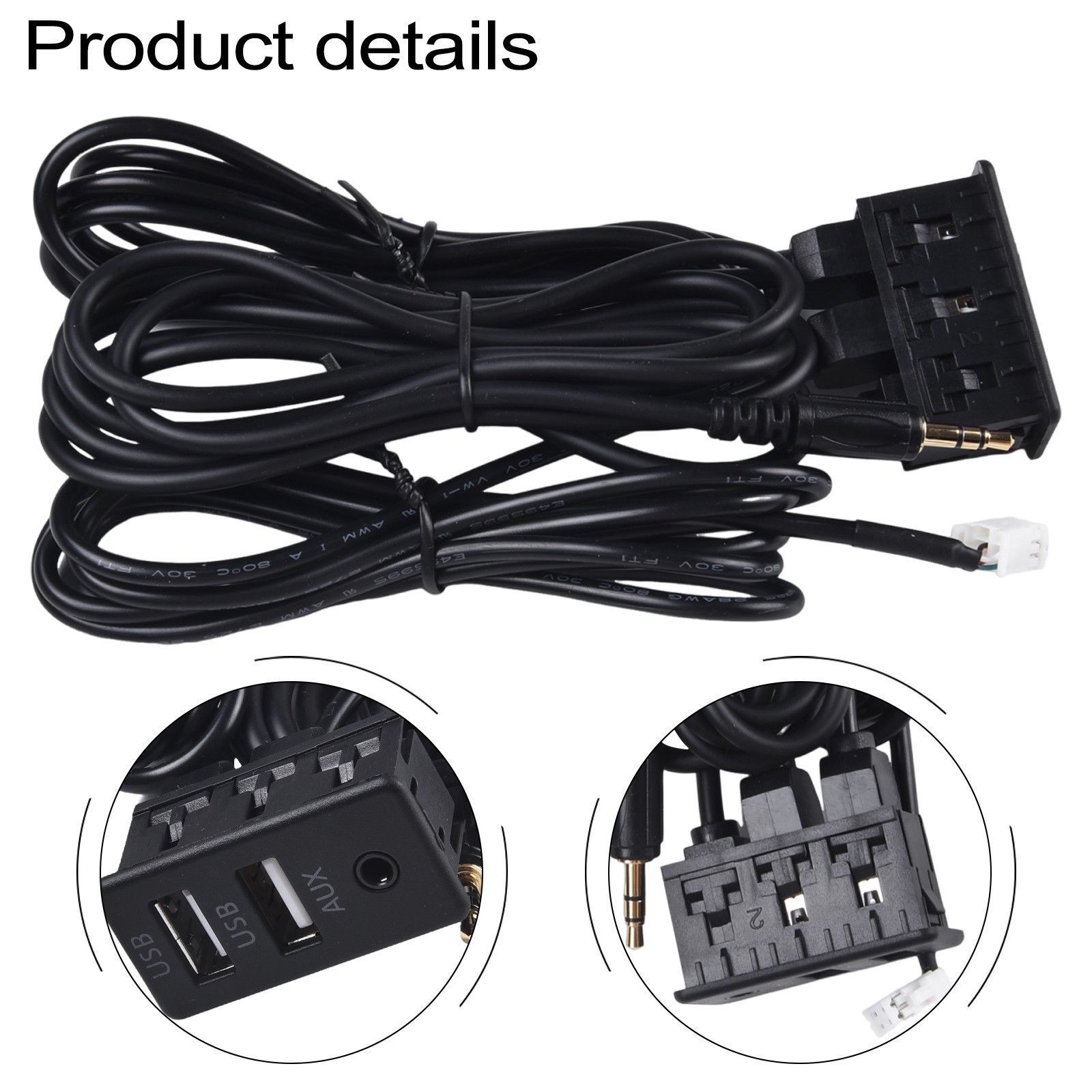 User Friendly Car Dashboard USB AUX Panel Interface Extension Adapter and Use