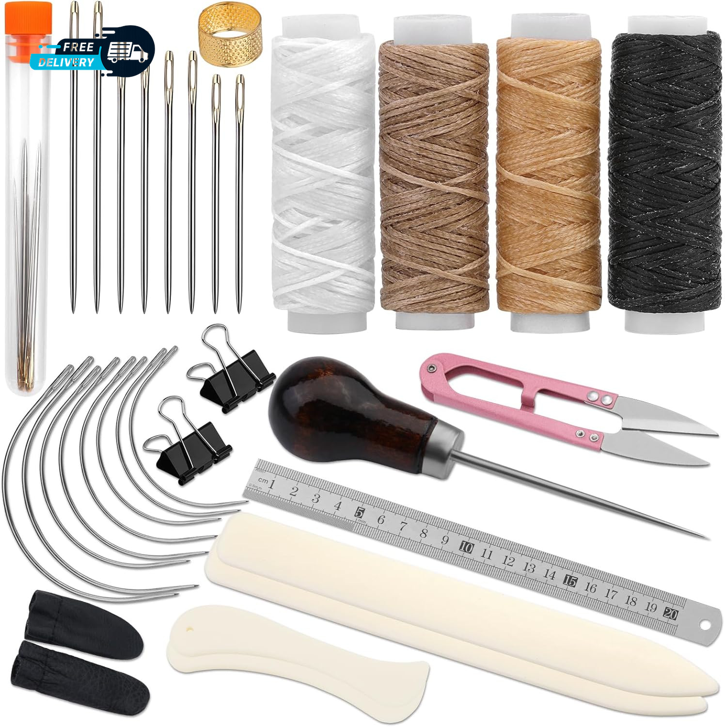 33 Pcs Book Binding Kits 4 Pcs Bone Folder Paper Creaser Paper Folding Tool Book