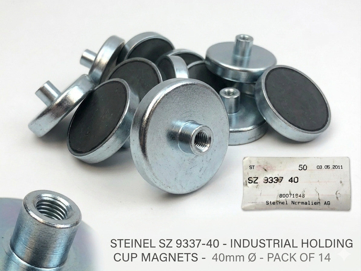 Pot Magnet with Internal Threaded Neck Heavy Duty Industrial Cup Magnet 14-Pack