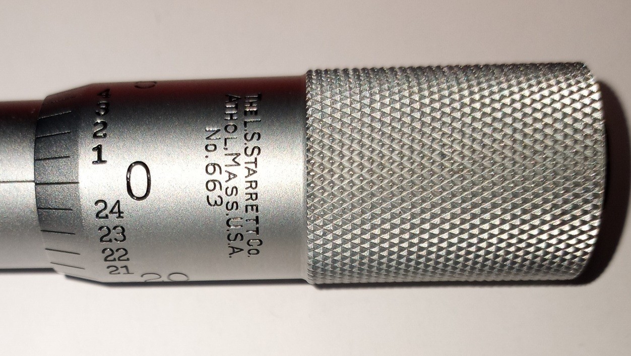 Starrett No. 663 Micrometer Head / Linear Actuator, 0-1" Range, with Box