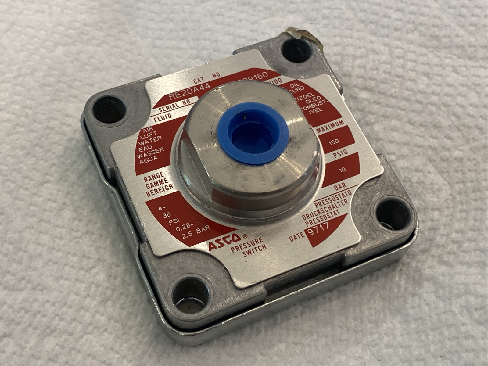 NEW Asco Tri-Point RE20A44 Pressure Switch 150 PSIG  10 BAR  FAST SHIPPING