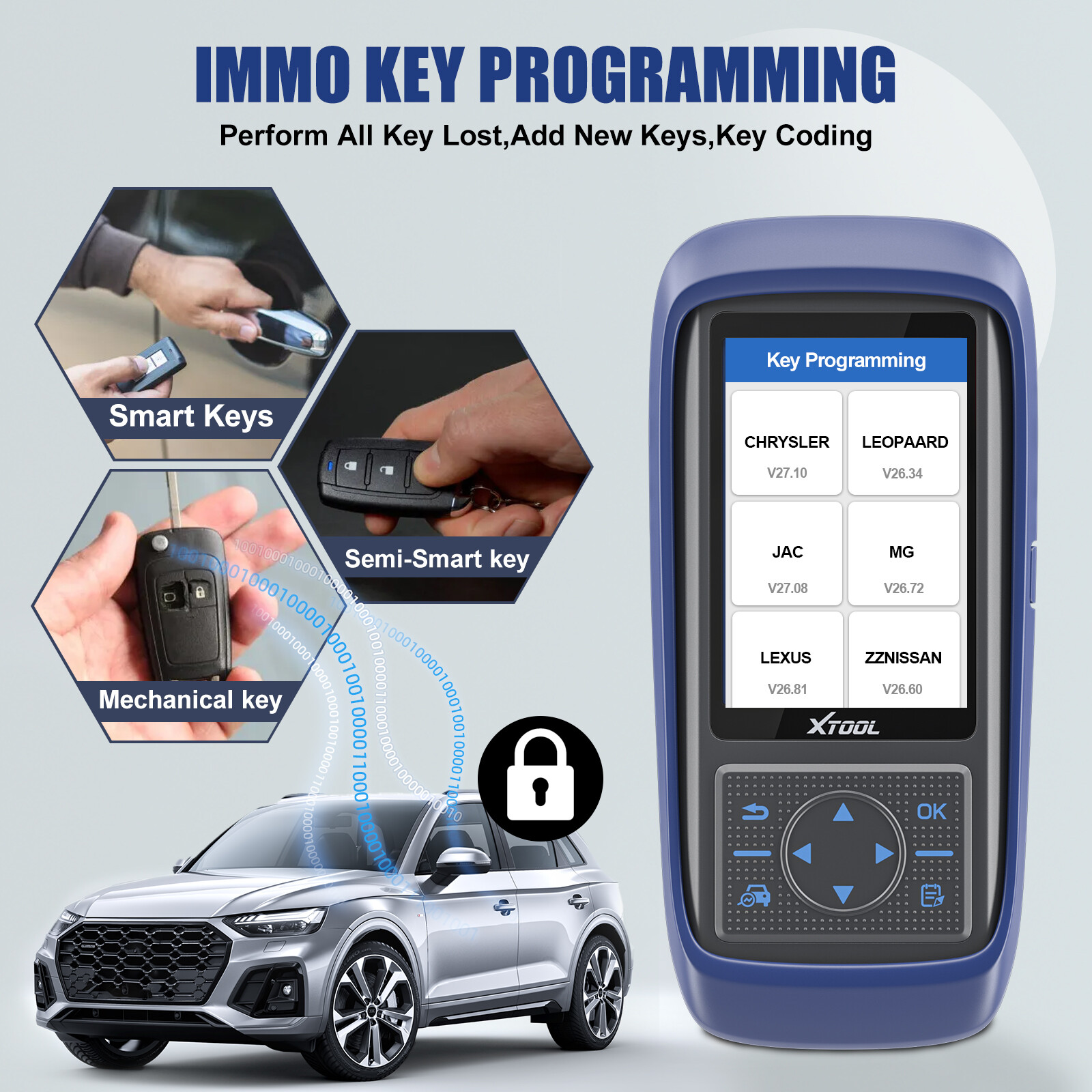 XTOOL A30 PRO Full OBD2 Diagnostic Scanner K!ey Coding ABS SAS Full System Scan