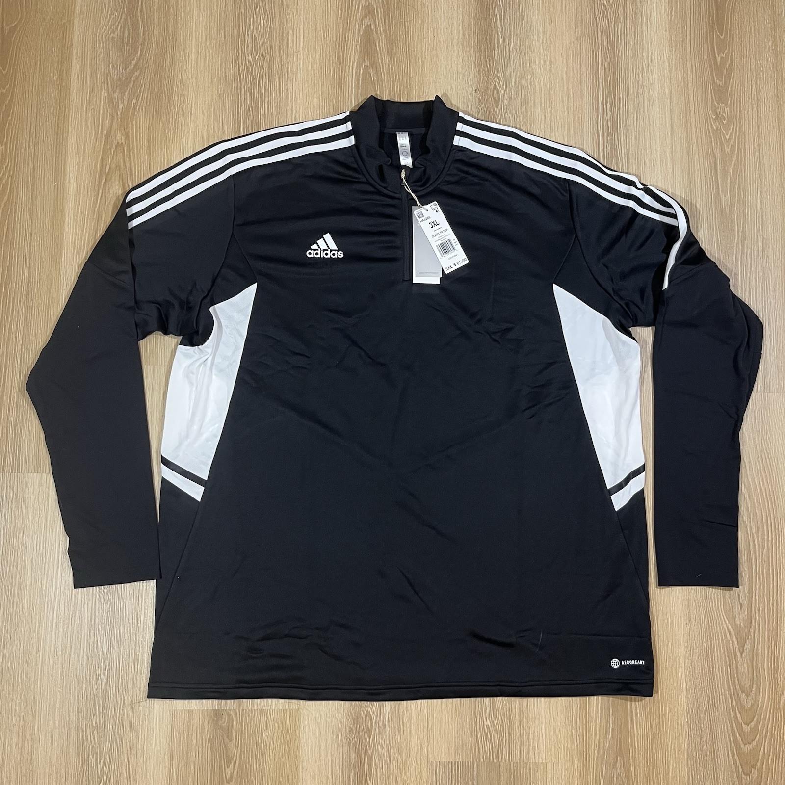 Adidas Condivo 22 Pro Mens 3XL Top Long Sleeve Soccer Training Black Aeroready