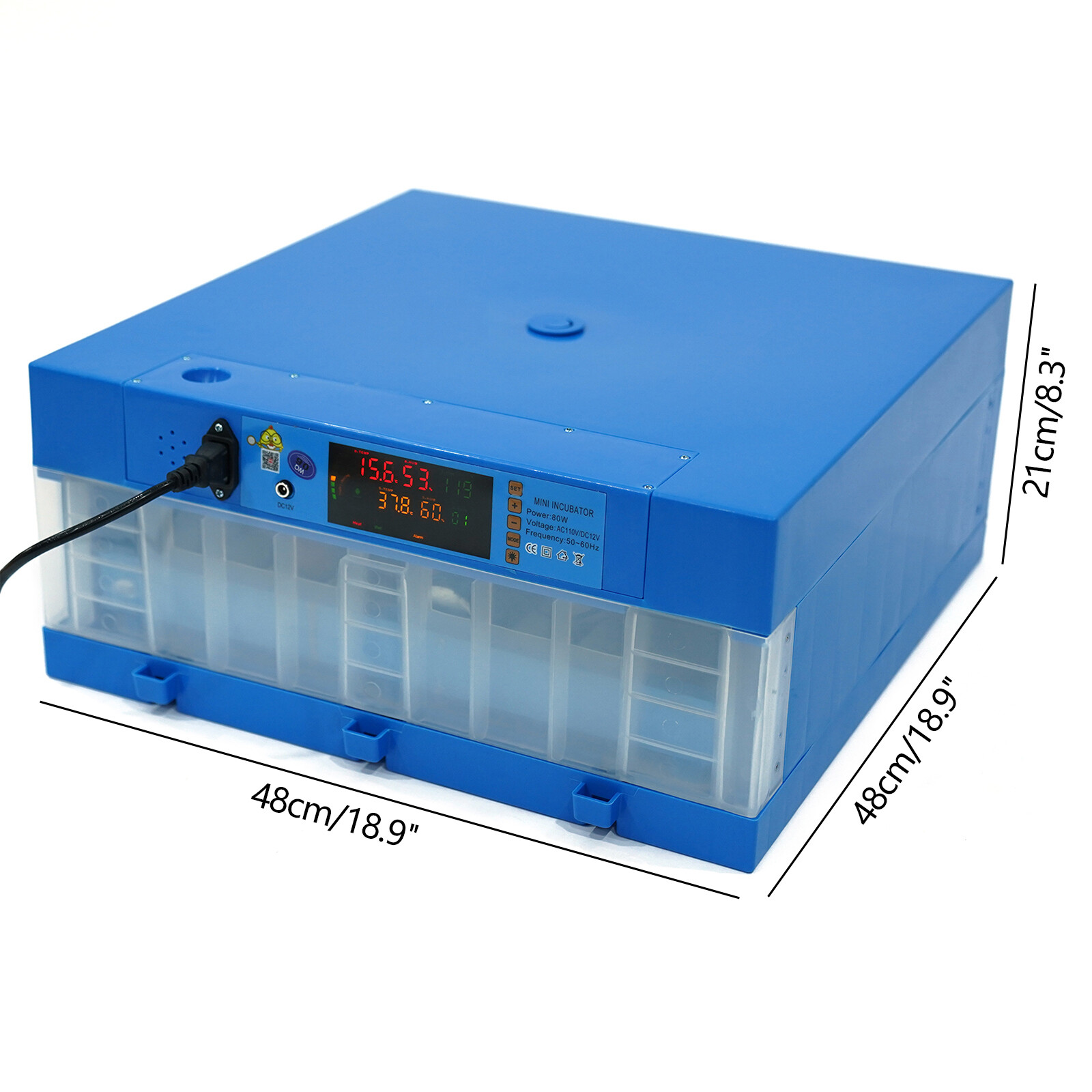48 Eggs Incubator Automatic Digital Chicken Egg Hatcher Temperature Control US