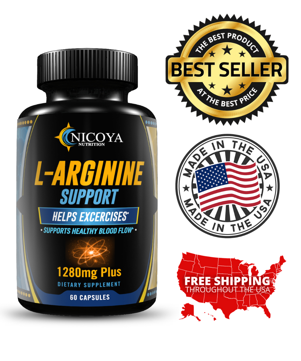 L-Arginine, Pre Workout Booster Muscle Building & Energy Supplement -2 PACK