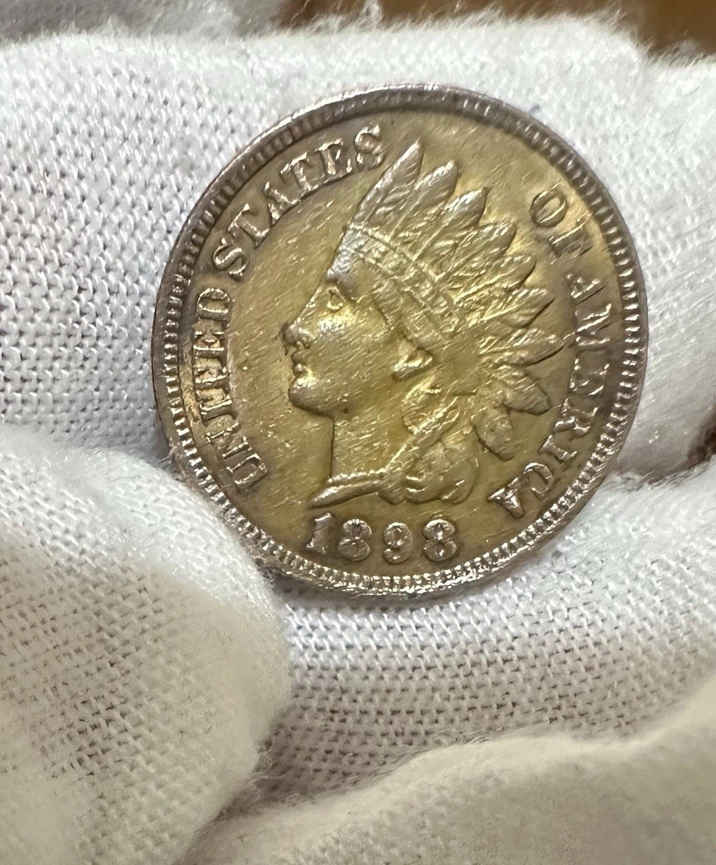 1898 Indian Head Penny MS Gem Brilliant Uncirculated - UNIQUE TONING