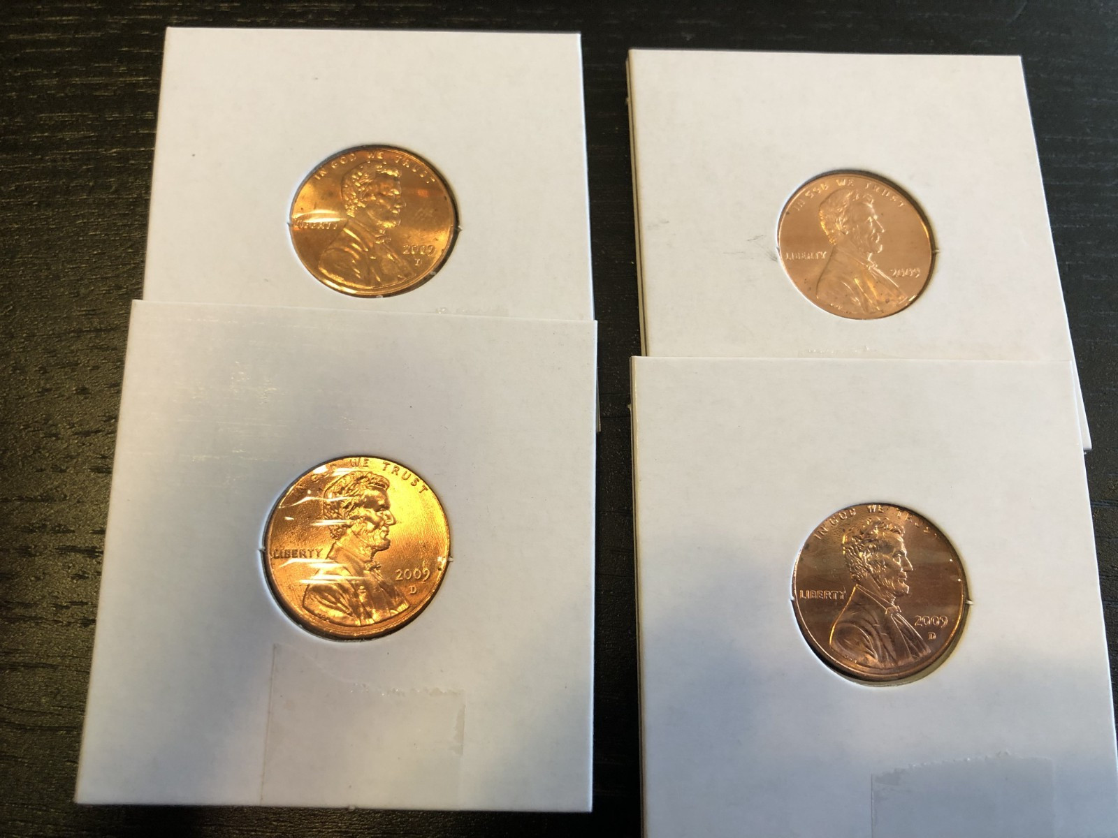 LHC Uncirculated 4 Lincoln Penny Set 2009