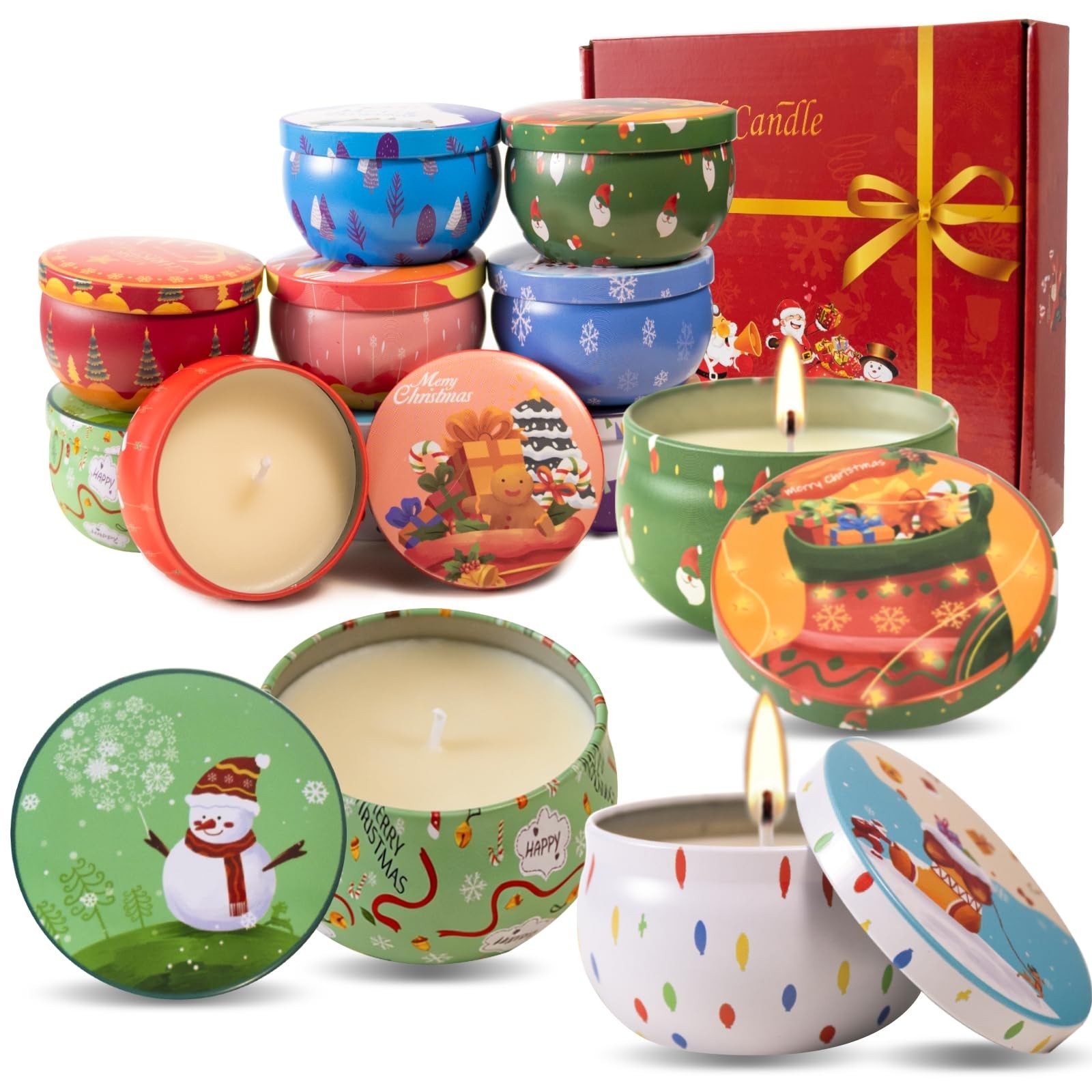 Scented Candles Gifts Set, 9 Pack Scented Candle Set Fragrances Flavor Natura...