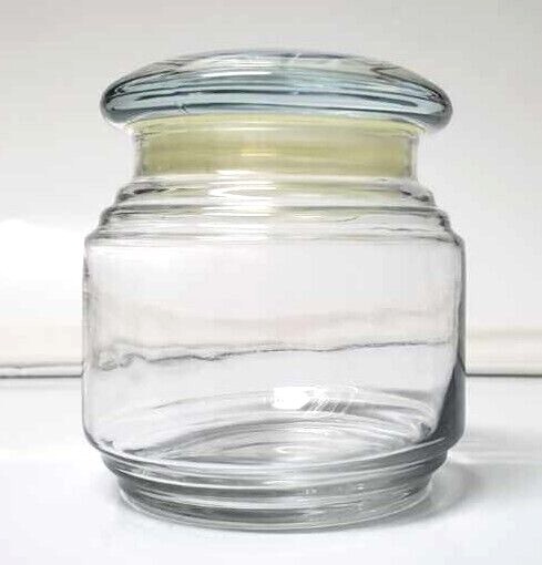 1 YANKEE Glass Candle Jar w/Cap Lid, EMPTY 7oz SHORT Clean Wax Free / Glue-Free