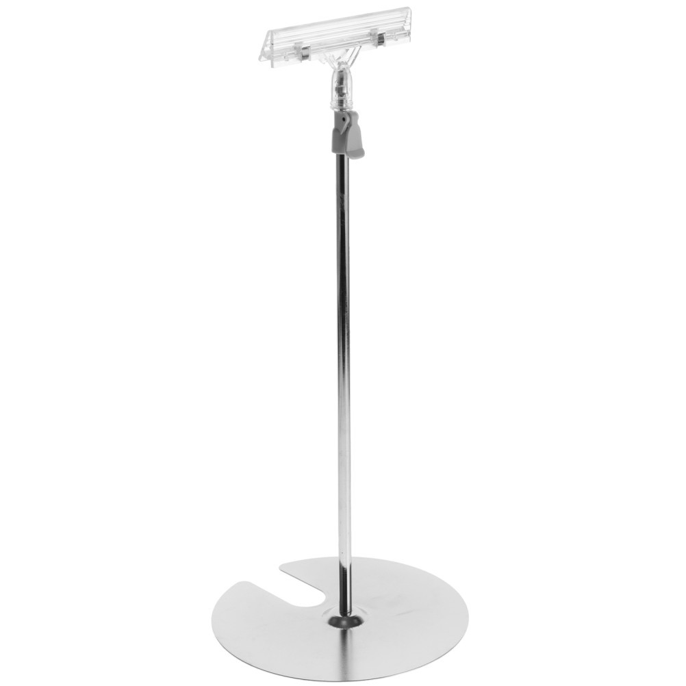 Adjustable T Shaped Banner Holder Stand Silver ABS Stainless Steel Durable