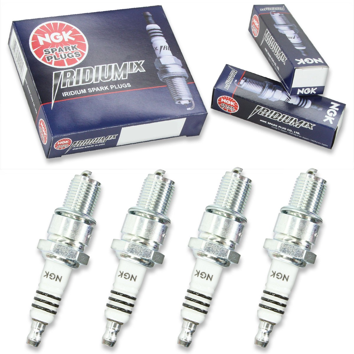 4pcs Benelli-Motobi PHANTOM NGK Iridium IX Spark Plugs 250 Kit Set Engine oj