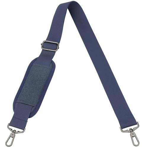 RAINYEAR 59 Inch Shoulder Strap for Bag, Adjustable Soft Padded Navy Blue