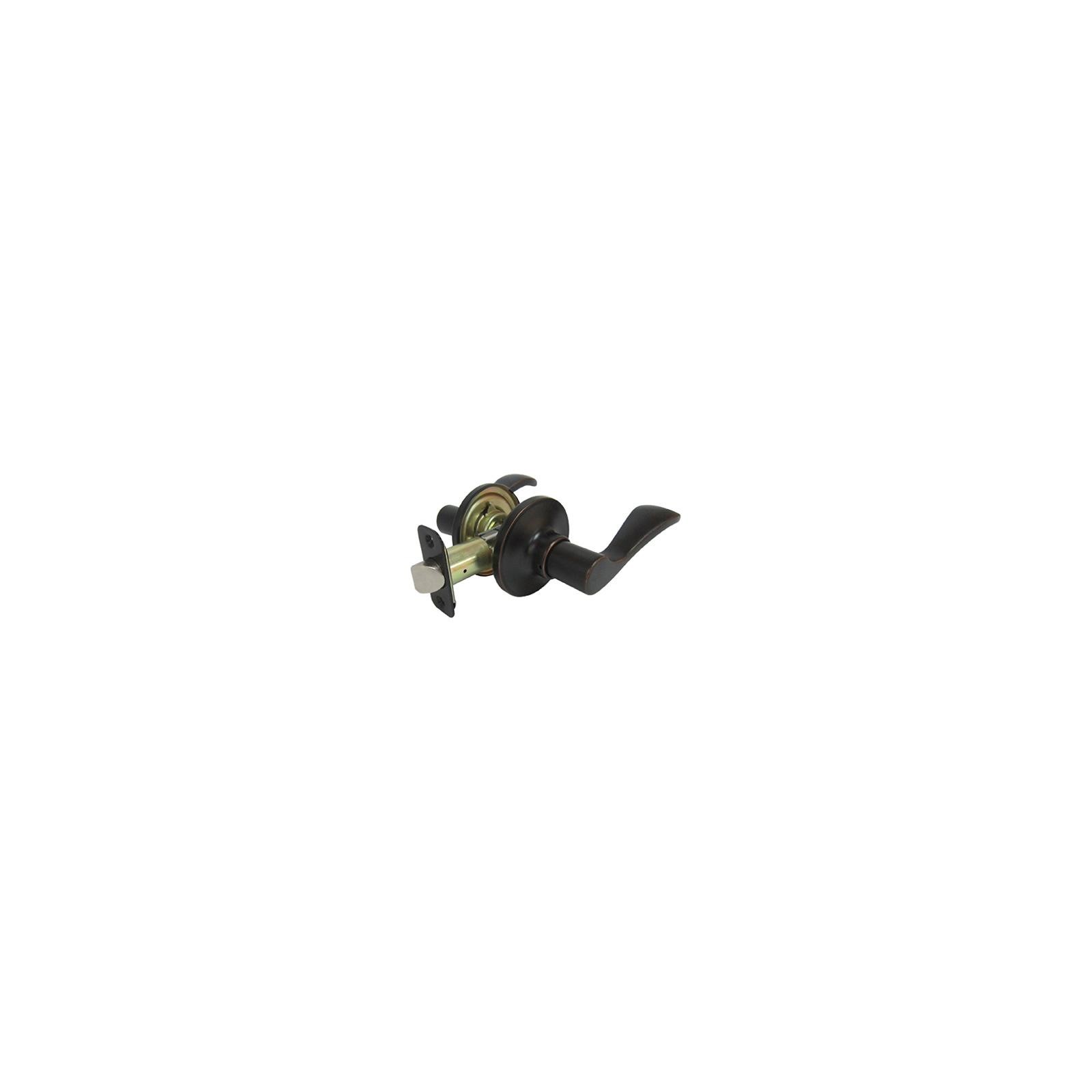 TruGuard LYEX703BZ Naples Reversible Lever Passage Lockset, Aged Bronze -