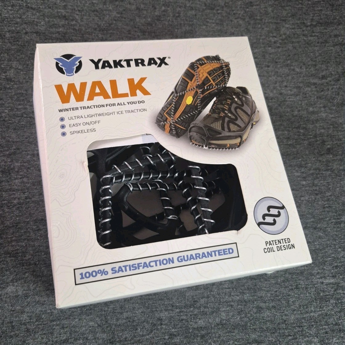 Yaktrax Ultra Lightweight Ice Traction Device Black Small Spikeless Coil Design
