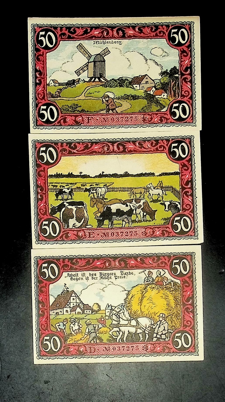 1921 Germany FRIESACK 50 Phennig Banknote / Notgeld