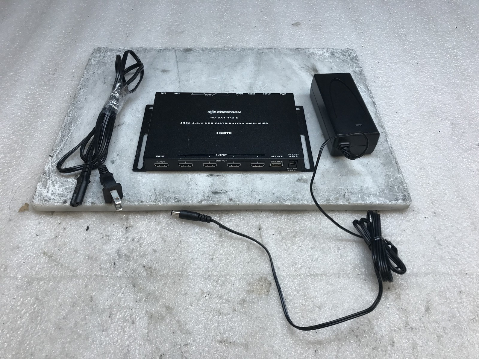 Crestron HD-DA4-4KZ-E 6509697 1x4 HDR Distribution Amplifier - Power Cable Inc