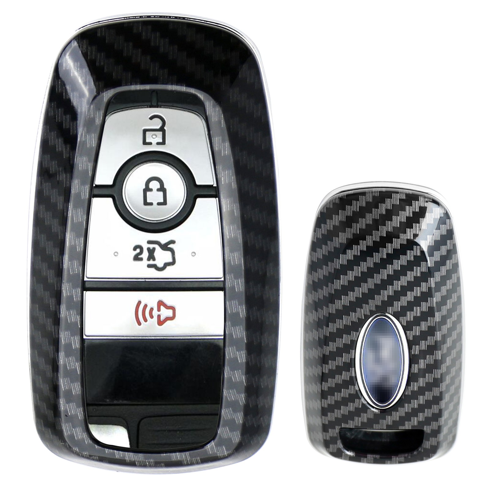 "Carbon" Key Fob Cover For 18+Ford Mustang F150 F250 Explorer Expedition Bronco