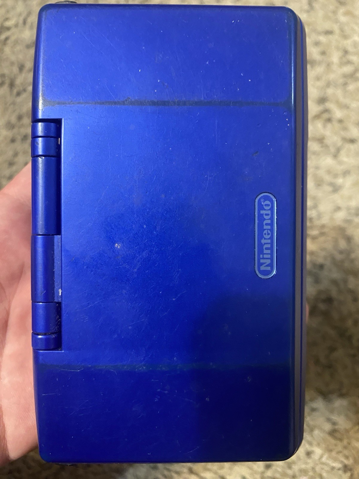 Original Nintendo DS Blue - *Broken Top Screen, No Stylus*