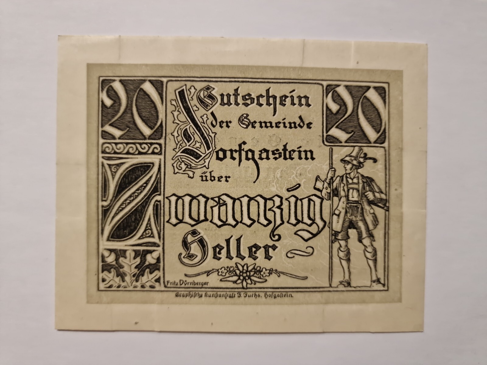 20 Heller 1920 Excellent Condition Old BANKNOTE Austria
