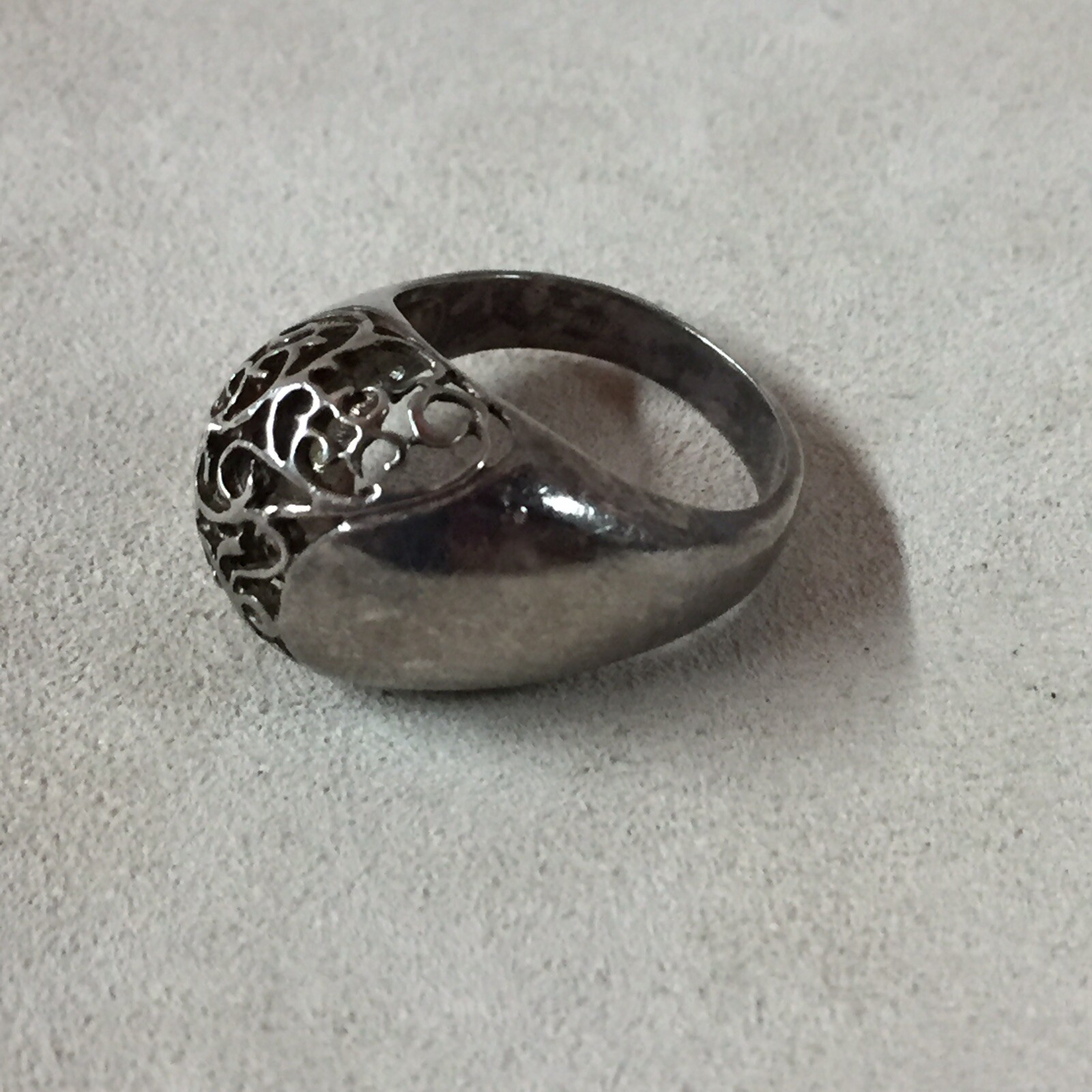 VTG Sterling Silver Dome Ring 6.75”