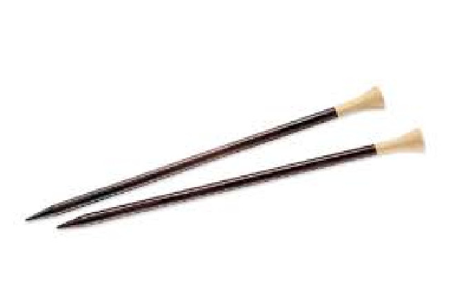 LANTERN MOON  EBONY SINGLE POINTED WOOD KNITTING NEEDLES  US10.5 -  6.5 MM  14"